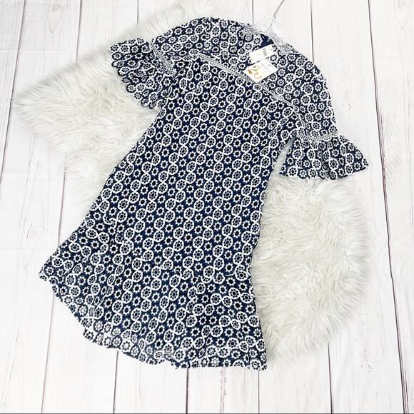 Anthropologie Shoshanna Emily Embroidered Floral‎ Lace Dress Size 0P Petite - Picture 2 of 7